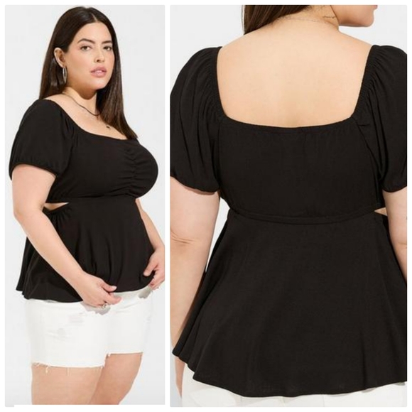 Torrid Babydoll Rayon Top - Picture 1 of 12